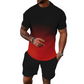 👕Men's Gradient Print Shirt and Shorts Set🏃