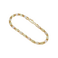 💎 Unisex Tri-Color Link Bracelet – Gold/Rose/Silver, Faceted Cut, Lobster Clasp 🖤
