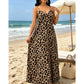 👗 40% OFF! ✨ Leopard Print Maxi Dress – V-Neck, Pockets, Flowy Summer Chic 🌿