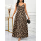 👗 40% OFF! ✨ Leopard Print Maxi Dress – V-Neck, Pockets, Flowy Summer Chic 🌿