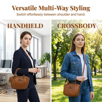 👜 Retro Boston Handbag – Pebbled texture & crossbody style – Compact yet spacious, perfect for daily use or travel – elegant and practical 🎀