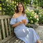 👗🤍Women's Elegant Striped Off Shoulder Dress