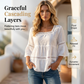 👚 Elegant Square Neck Summer Blouse🌸