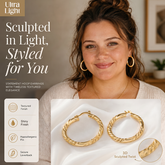 💫  Women's Elegant Twisted Hoop Earrings – Stylish Spiral Design, Lightweight Comfort & Premium Finish – Versatile Accessory for Daily Wear & Special Occasions 💍