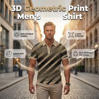 👔Men's Geometric Print Collared Shirts