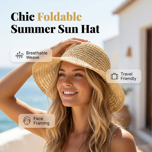 🌊SUMMER HOT SALE 40% OFF 💖Women's Handwoven Wide-Brim Straw Hat