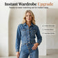 Women's Chic Button Detailing Denim Set