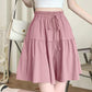 👗🏃Women High Waist Skirt Pants Wide Leg Ruffle Culottes