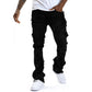 👖  Classic stretch jeans with flared legs for men – vintage wash & patchwork details – high-quality denim, perfect for smart-casual style – comfortable and stylish 🔥
