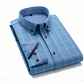 👔 LIMITED-TIME 50% OFF! 💥 Men's Modern Fit Windowpane Shirt – Contrast Details, Button-Down Collar, Premium Blend ✨