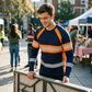 👕 50% OFF NOW! 💥 Men's Casual Contrast Stripe Long Sleeve Top – Color-block & premium blend – Crew neck, lightweight – perfect for layering or stand-alone style ✨