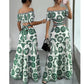 🌺Women’s Off-the-Shoulder Waist Cutout Daisy Printed Resort Dress