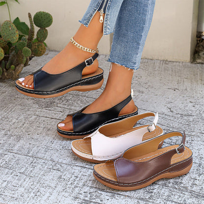 🏖️Women’s Vintage Peep-Toe Comfort Sandals