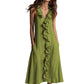 👗Women's V-Neck Ruffled Sleeveless Dress
