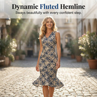👗Elegant Floral Summer Midi Dress