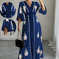 👗Women's Elegant V-Neck Print Maxi Dress