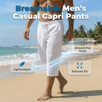 👖Men's Casual Capri Pants with Drawstring Waist