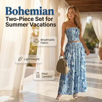Women's Printed Top and Skirt Set