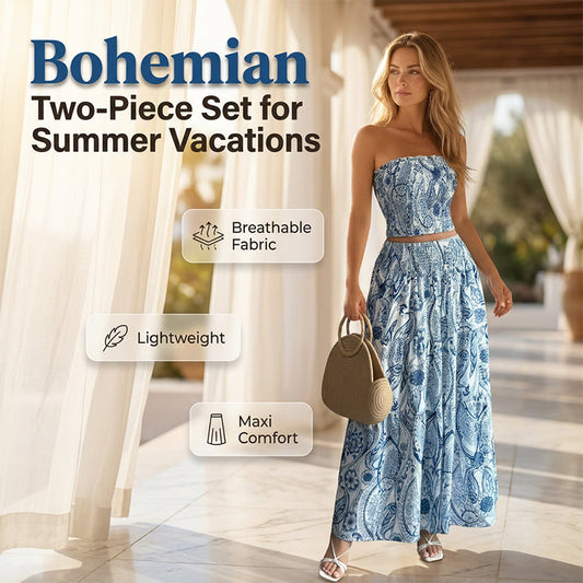 Women's Printed Top and Skirt Set