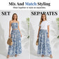 Women's Printed Top and Skirt Set