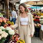 ☀️ Women's Soft Casual Top & Wide-Leg Pants Set – Lightweight & relaxed fit – Effortless comfort, perfect for summer days or lounging 🌸✨
