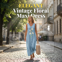 🌼 Women's Summer Daisy Print Sleeveless Dress – Lightweight & flowy – Perfect for beach days, picnics or casual summer vibes – easy and cheerful 🌸✨