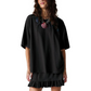 📢📢40% OFF !! ⏰Women's Oversized T-Shirt & Ruffle Skirt 2-Piece Set 🌸 | Breathable Summer Lounge Outfit ☀️ | Soft Fabric, Relaxed Fit 💕 | S-2XL