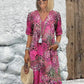 👗Women's Vivid Printed V-Neck Midi Dress