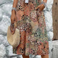 👗Women's Vivid Printed V-Neck Midi Dress