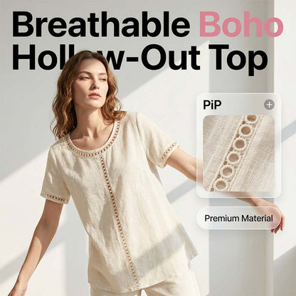 🌸Women's Casual Bohemian Style Hollow-Out Top