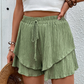 🎁2026 New Arrivals 50% OFF💥Women's Ruffle Layered Flowy Shorts – Skirt-Like Look, Elastic Waist, Breathable 🌸