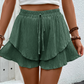 🎁2026 New Arrivals 50% OFF💥Women's Ruffle Layered Flowy Shorts – Skirt-Like Look, Elastic Waist, Breathable 🌸