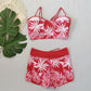 🔥40% OFF!Flattering High-Waist Bikini Set | Sporty Boxer Cut & Chic Lace-Up Top | Quick-Dry Tummy Control Beachwear