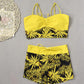 🔥40% OFF!Flattering High-Waist Bikini Set | Sporty Boxer Cut & Chic Lace-Up Top | Quick-Dry Tummy Control Beachwear