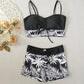 🔥40% OFF!Flattering High-Waist Bikini Set | Sporty Boxer Cut & Chic Lace-Up Top | Quick-Dry Tummy Control Beachwear