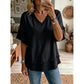 👚Women's V-Neck Casual Short Sleeve Top
