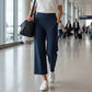 👖Women's High-Waisted Stretch Cropped Pants