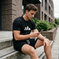 📢📢50% OFF !! ⏰Men's Short Sleeve T-Shirt & Drawstring Shorts Set