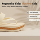 👡 Women’s Woven Strap Platform Flip-Flops👣 – Cushioned, Non-Slip & Summer-Ready