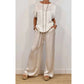 🔥50% OFF | Women's Elegant Top & Wide-Leg Pant Set – Breathable Cool Fabric, Wear At Home & Out!