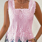 💝 Women's Elegant Square Neck Lace Tank Top