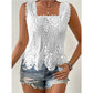 💝 Women's Elegant Square Neck Lace Tank Top