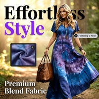 👗💜Women's Casual V-Neck Maxi Dress
