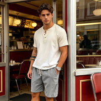 Men's Casual Corduroy Drawstring Shorts