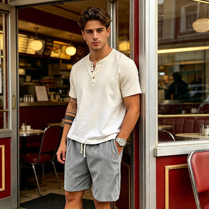 Men's Casual Corduroy Drawstring Shorts