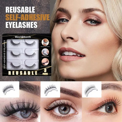 👁️ 50% OFF NOW! ✨ Reusable Self‑Adhesive False Eyelashes – No glue, natural curl & easy removal – Press & go for effortless beauty 💕
