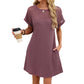 👗Women's Short Sleeve Lace Patchwork A-Line Dress