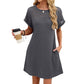 👗Women's Short Sleeve Lace Patchwork A-Line Dress