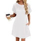 👗Women's Short Sleeve Lace Patchwork A-Line Dress