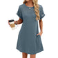 👗Women's Short Sleeve Lace Patchwork A-Line Dress